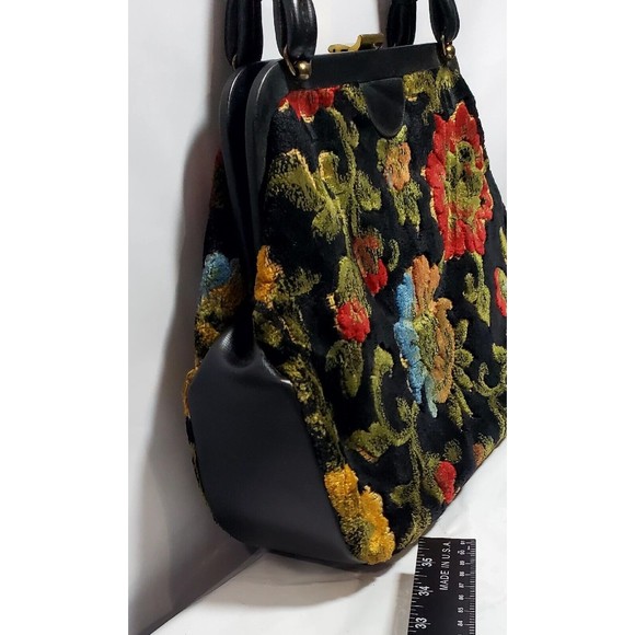 Tapestry Purse Unmarked Floral Design - Picture 12 of 16